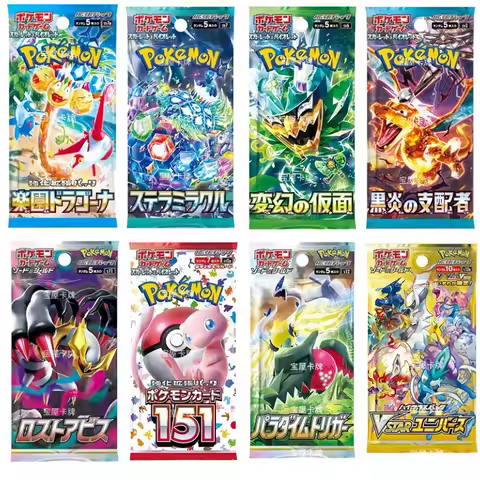 In Stock Original Japanese Pokemon Cards Sv4 Sv5 Sv9 Ex Booster Box Packs Trading Cards Rare Collection Competition Game Gifts