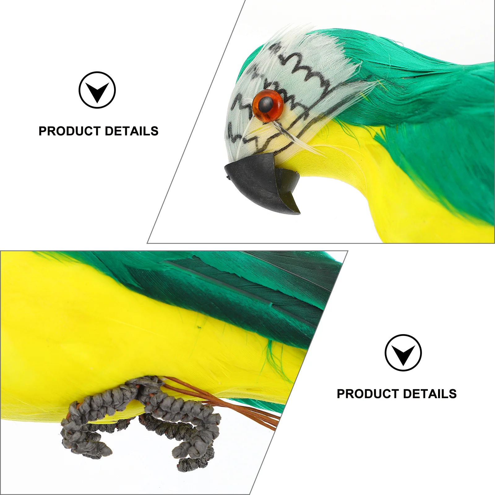 

1pc Simulated Macaw Bird Decoration Durable Garden Ornament For Home Wedding Balcony Yard Forest Scene Decor Craft Adornment