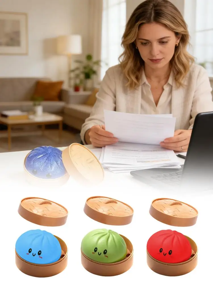 10Cm Simulatie Flash Dumpling Drukbal Stressverlichting Herbruikbaar Lage rebound Decompressie Speelgoed Kinderen Volwassenen Verjaardagscadeau - afbeelding 2