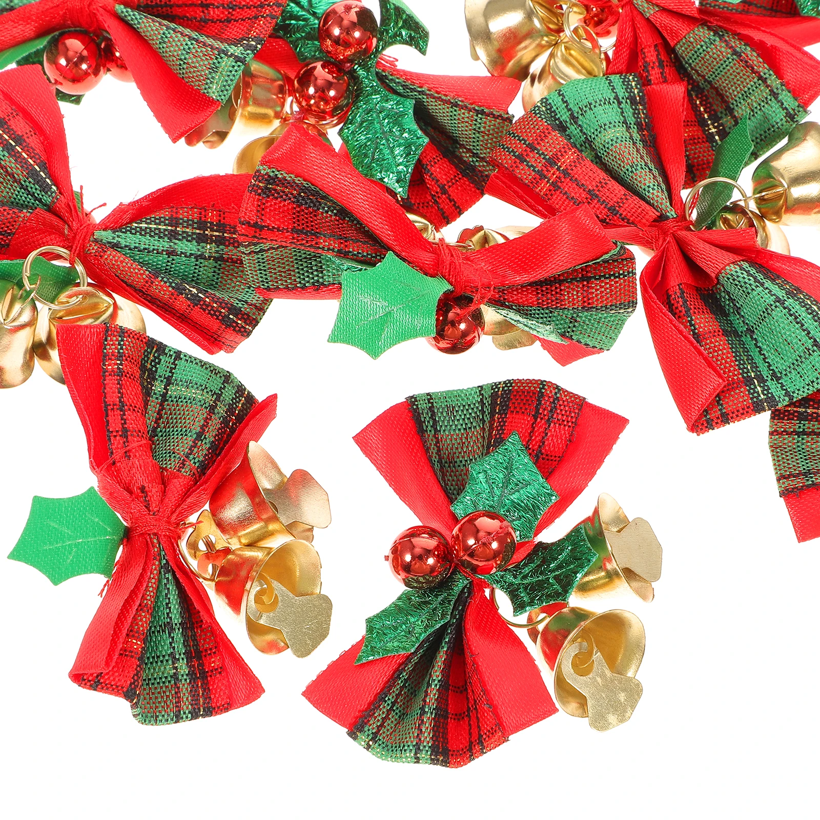 

12 Pcs Mini Bell Bowknot Christmas naments for Tree Hanging Party DIY Present Gift Holiday Embellishment