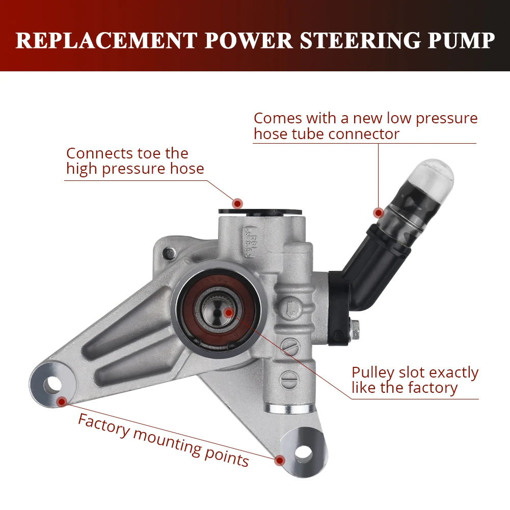 For Honda Power Steering Pump For Accord 3.0L V6-2003-2007 Acura MDX 3.0L V6 2003-2006 Power Steering Car 56110-RCA-A01