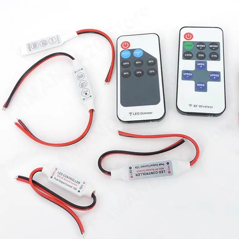 12V Mini RGB Led Strip Light 9 11 3 Keys Remote Controller 2pin DC Wire Connector for SMD 3528/5050/5730/5630 M20