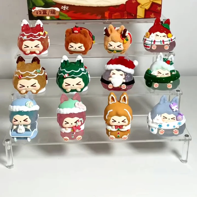 

Rabbit KIKI Warm Christmas Blind Box Anime Figures Mystery Bag Cute Vinyl Doll Desktop Ornaments Surprise Boxes Christmas Gifts