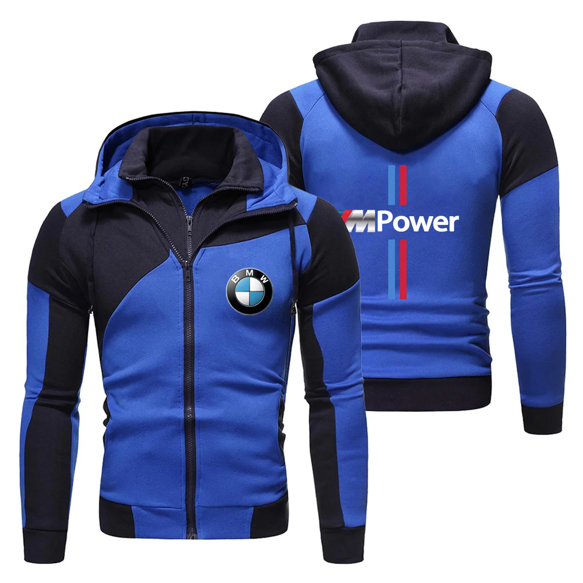 New Fashion BMW Top Hoodie Jacket BMW Printed Minimalist Jacket BMW Winter Men's Clothing Thick And Warm Double Zipper Jacket