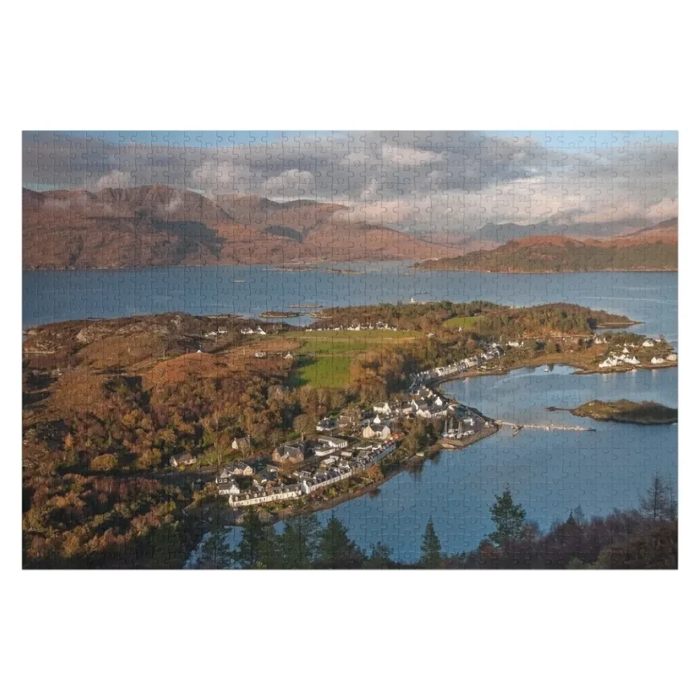 Plockton, Applecross Hills and Loch Carron Scotland Jigsaw Puzzle Custom Gifts Custom Puzzle