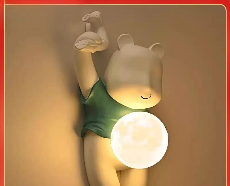 

Bedroom Modern Living Room Study Background Wall Wall Light Creative Boys and Girls Children's Room Wall Light