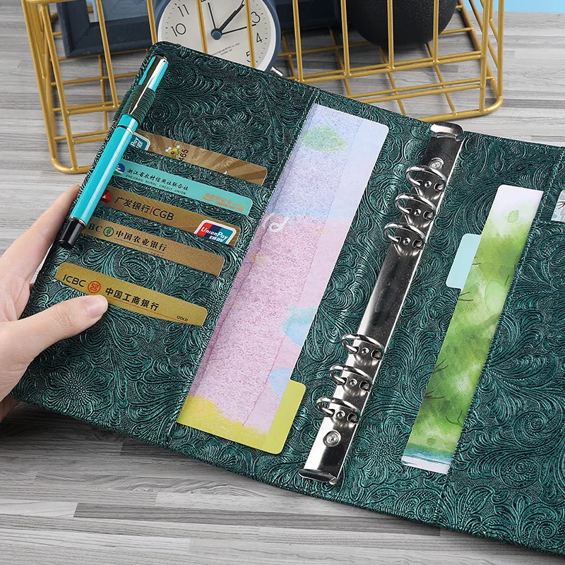 Relief Art Book Retro Pattern Notebook A5A6 Business Notepad Hand Ledger Student Diary Macaron Book