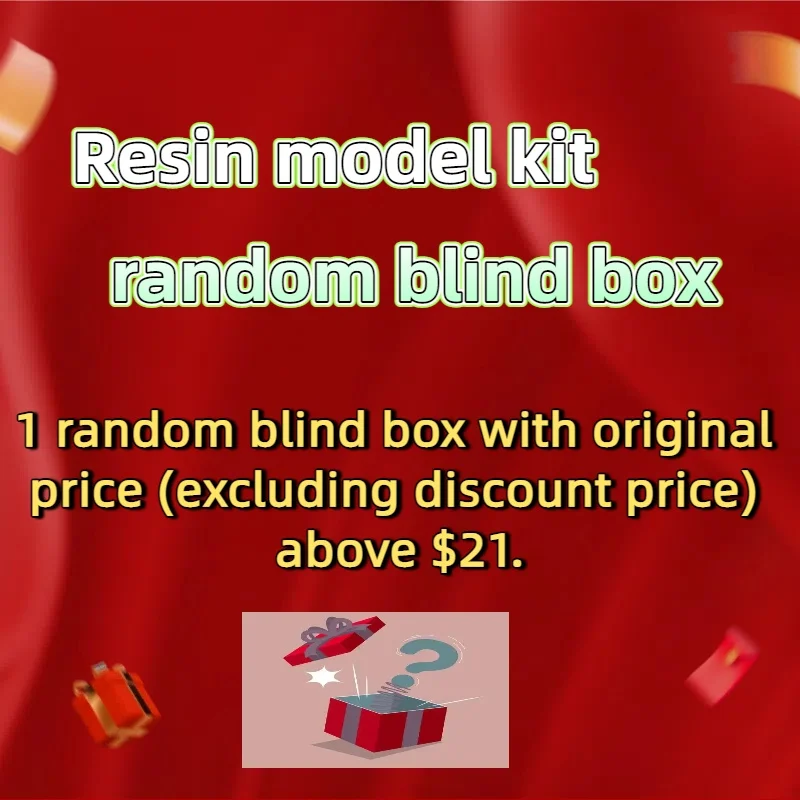 

1/24 ratio resin model unpainted 3D printed toy,1 random blind box with original price (excluding discount price) above $20.