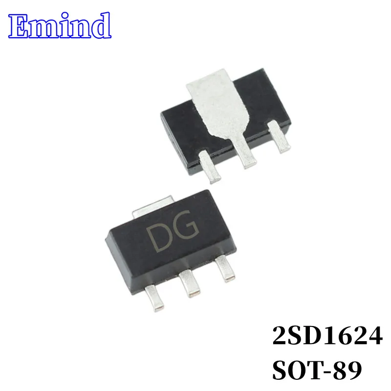 200/500/1000/2000/3000Pcs 2SD1624 SMD Transistor SOT-89 Footprint DG Silk Screen NPN 50V/6A Bipolar Amplifier Transistor