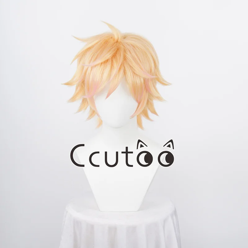 Game LOL Lovestruck Ezreal Cosplay Wig Valentine's Day Ezreal 30cm Men Cosplay Wigs Heat Resistant Synthetic Hair + Free Wig Cap