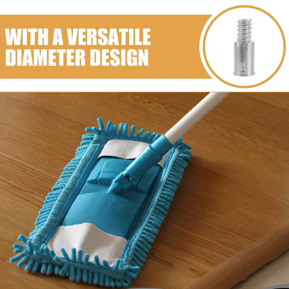 Threaded Tip Replacement Aluminum Alloy Broom Handle End Durable Metal Adapter For Mop Extension Pole Household Cleaning