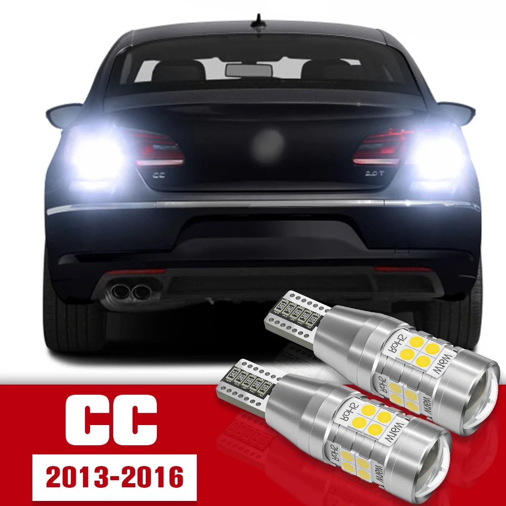 Bombilla de luz LED de marcha atrás para Volkswagen, lámpara de 2 piezas, CC para VW 2013, 2014, 2015, 2016