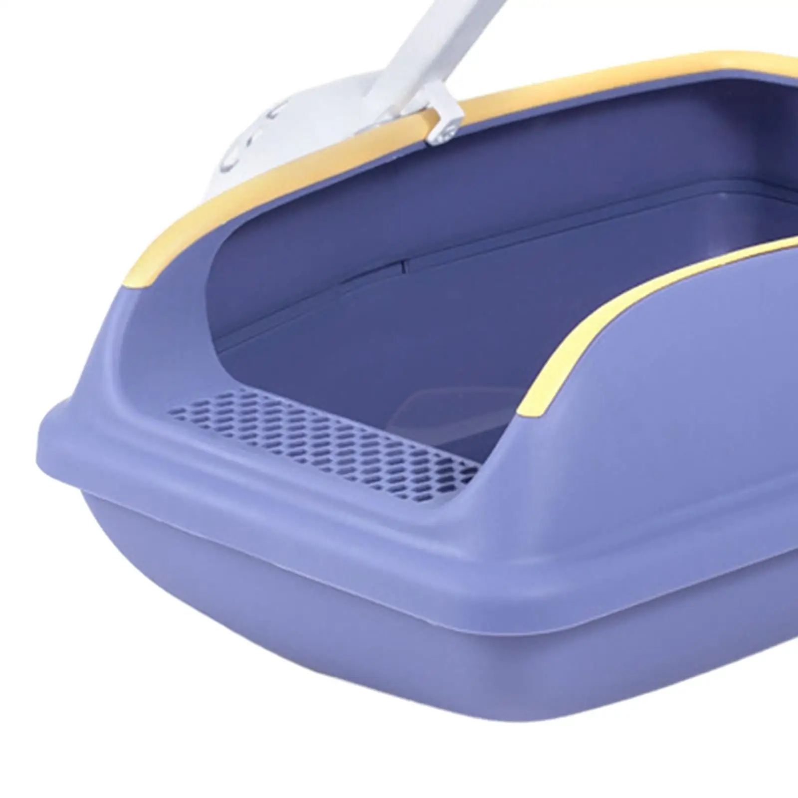 Litter Box High Sided Kitten Toilet Easily Clean Cat Sand Box Semi Enclosed Portable Cat Litter Tray for All Kinds of Cat Litter