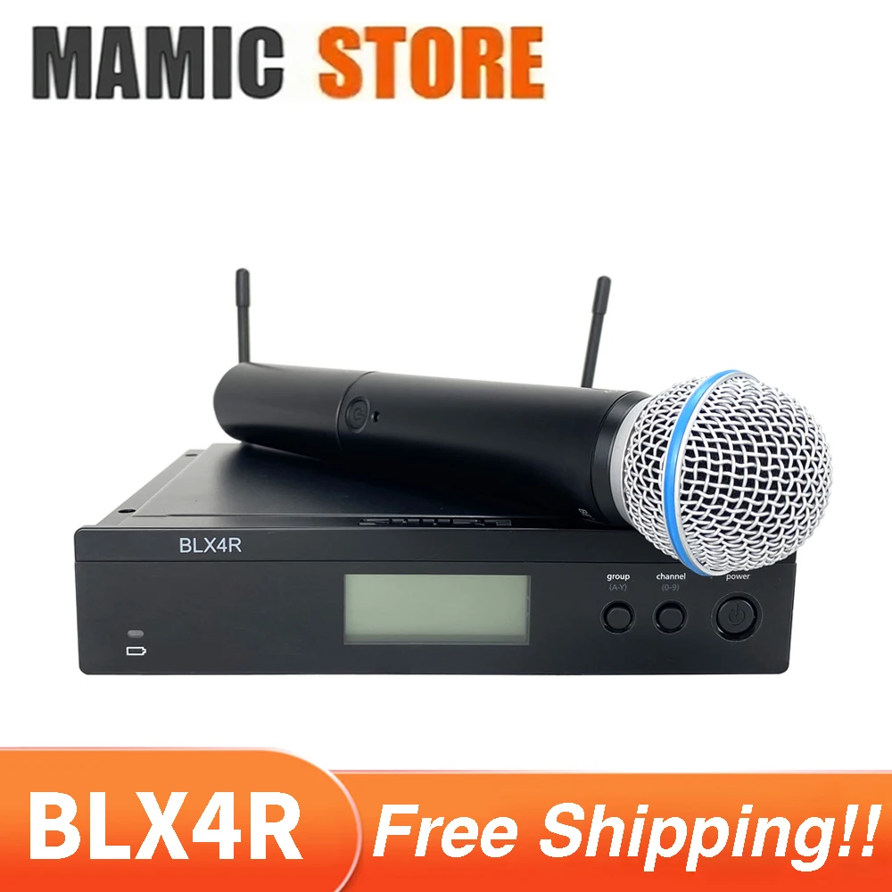 

BLX4R BLX24R Professional Metal Body 1 Channel UHF BLX Wireless Microphone system for Karaoke DJ stage recording