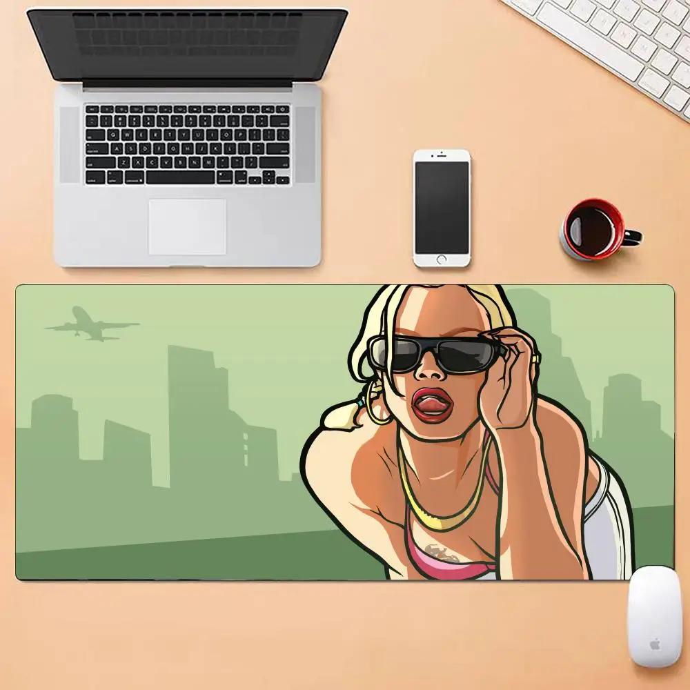 لوحة ماوس GTA أوتوماتيكية من Grand-theft-أحجام متعددة كبيرة مربعة للكمبيوتر المكتبي ألعاب طاولة مفارش مطاطية مضادة للانزلاق