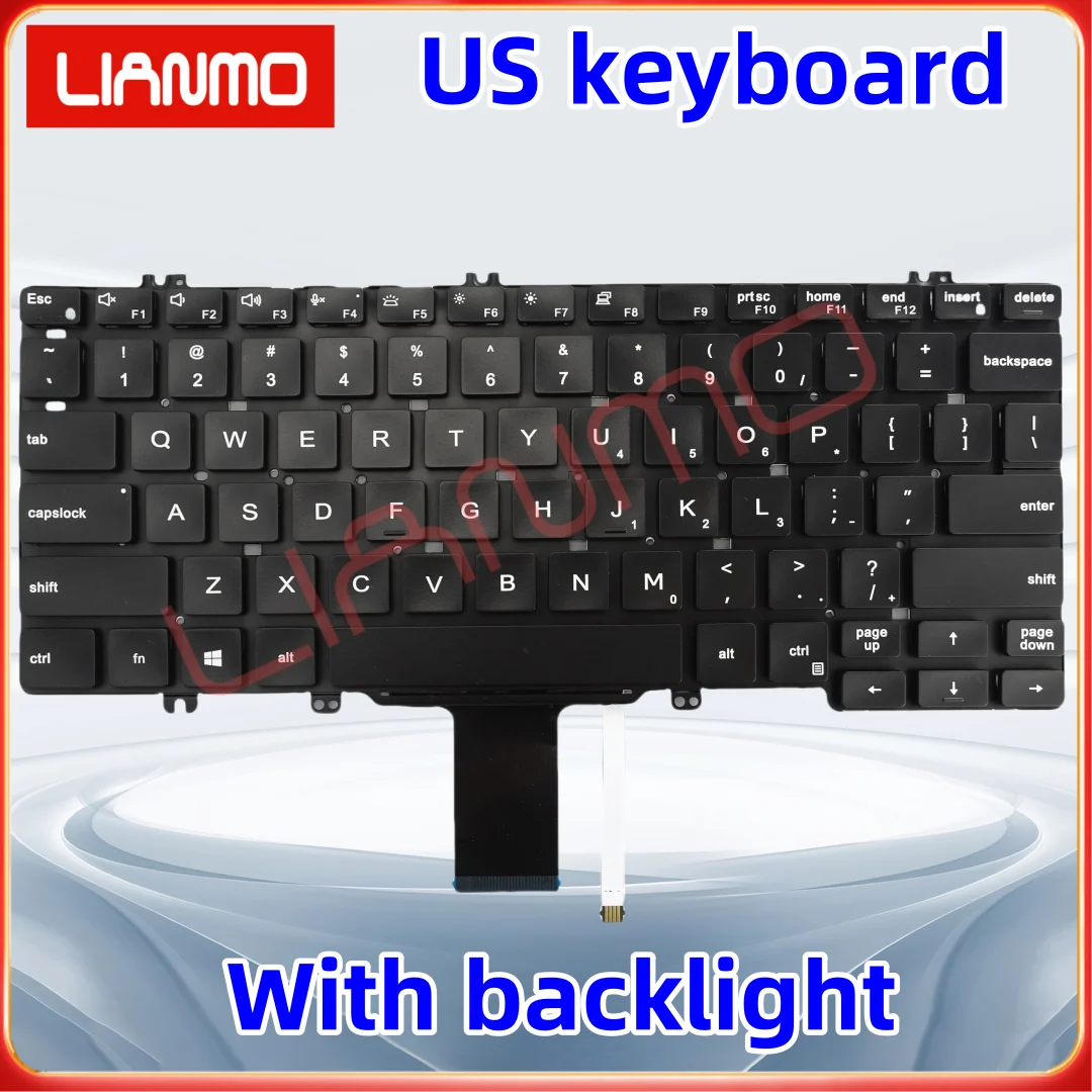 Klawiatura US/UK/Hiszpańska/Latynoska Hiszpańska/Grecka z podświetleniem do DELL Latitude 3300 5200 5300 7200 7300 3301 — zdjęcie produktu 4