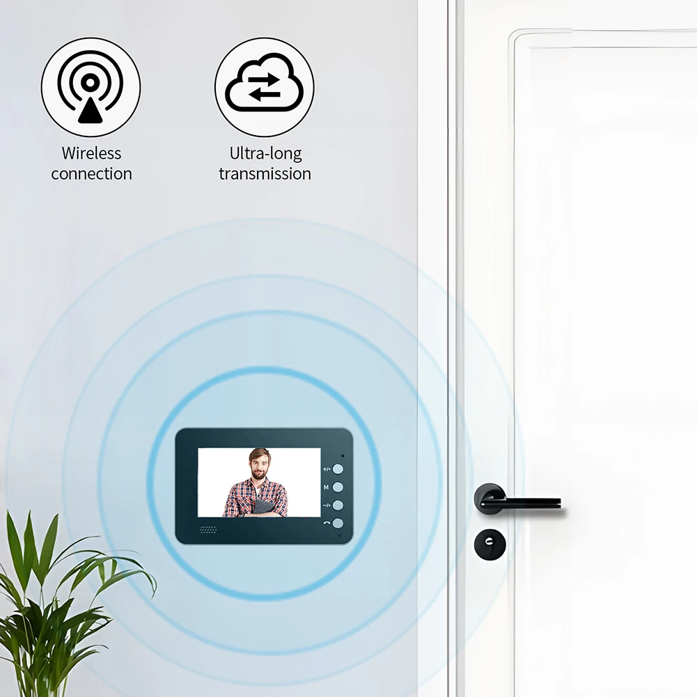 4.3 بوصة IPS شاشة مزدوجة الاتصالات الجرس 2 طريقة الصوت 2.4G واي فاي ذكي فيديو جرس باب إنتركوم للمراقبة المنزلية