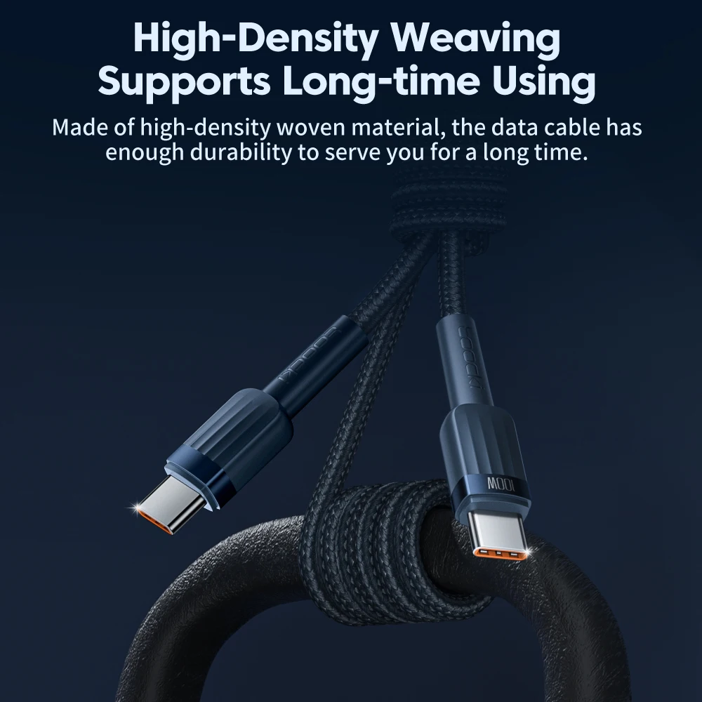 Toocki Type C To Type C Cable PD100W 60W USB C Cable For Xiaomi 12 Poco Realme Samsung 5A Fast Charger Type C For Macbook Laptop image 4
