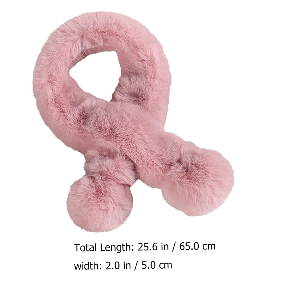 

Winter Kids Scarf Thick Warm Neck Gaiter Cartoon Pink Nicerchief Child Soft Cozy Long Woolen Stylish