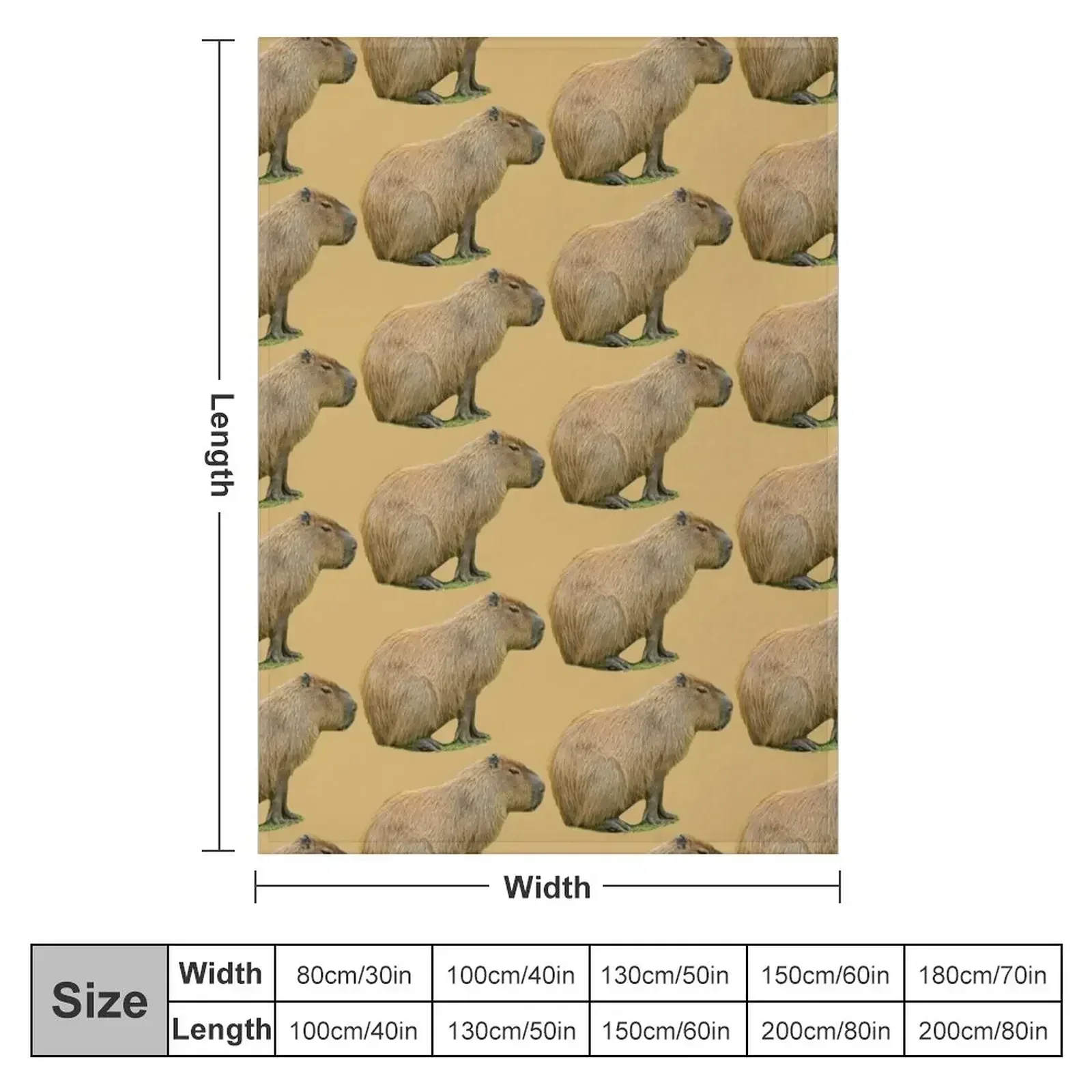 Capy relaxing Throw Blanket Travel Summer Soft Large Thin Decoratives Blankets