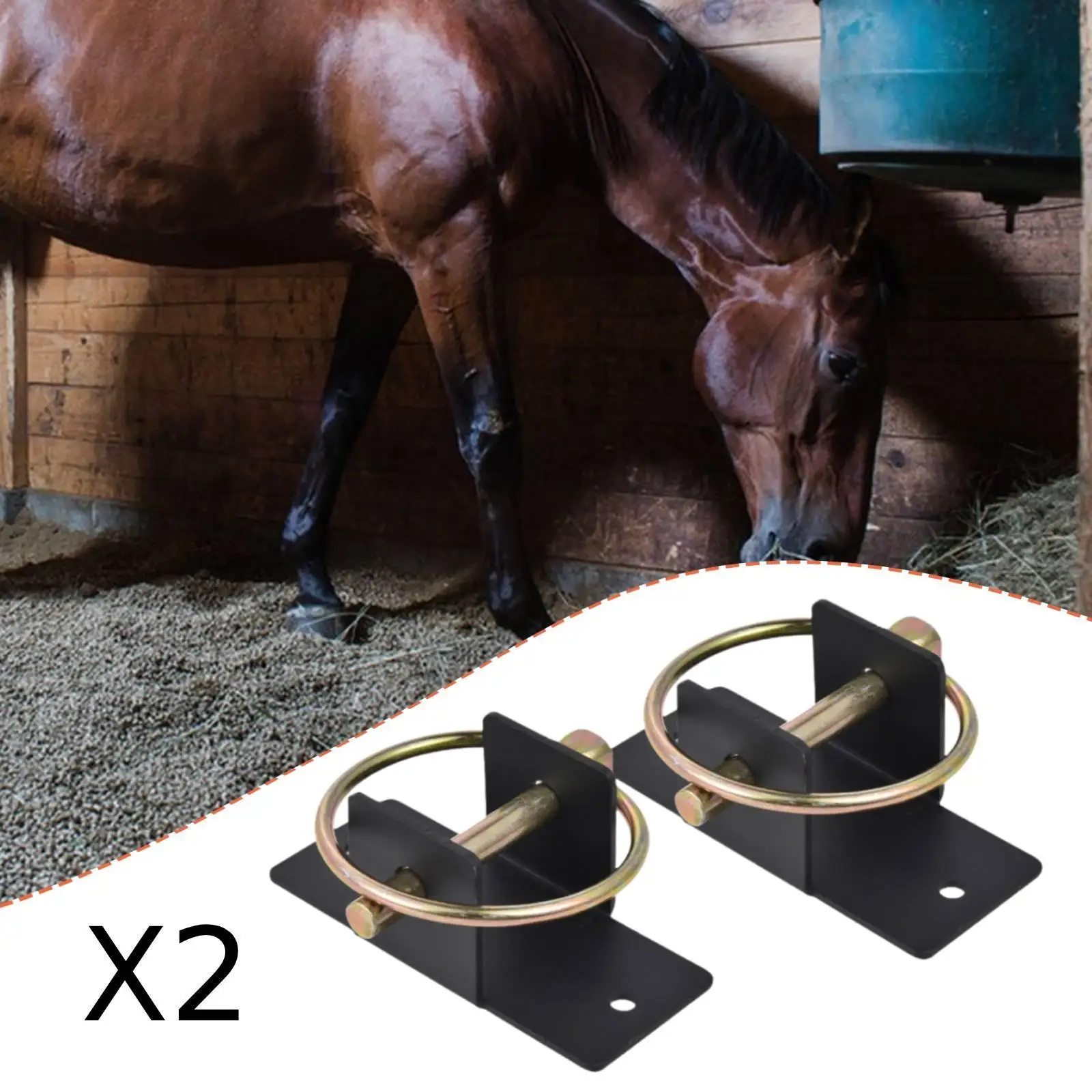 Durable Steel Water Bucket Hooks Quick Release Animal Feeder Mount for Barn Stable Tack Rooms Horses