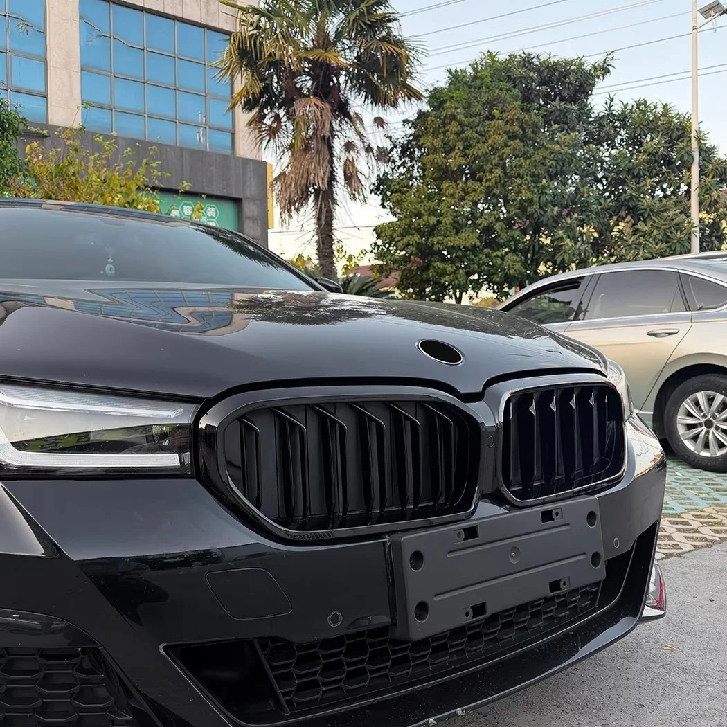 1Set Black ABS Front Kidney Racing Grille Bumper Replacement Body Kits For BMW 5 Series G30 G31 LCI 2021‑2023 Style