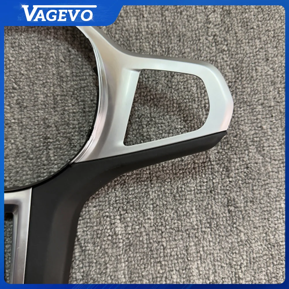 For BMW G-Chassis Sport Steering Wheel Cove Silver & Black Low Spec Without Heating Holes & Button Frames Auto Tuning Parts view 4