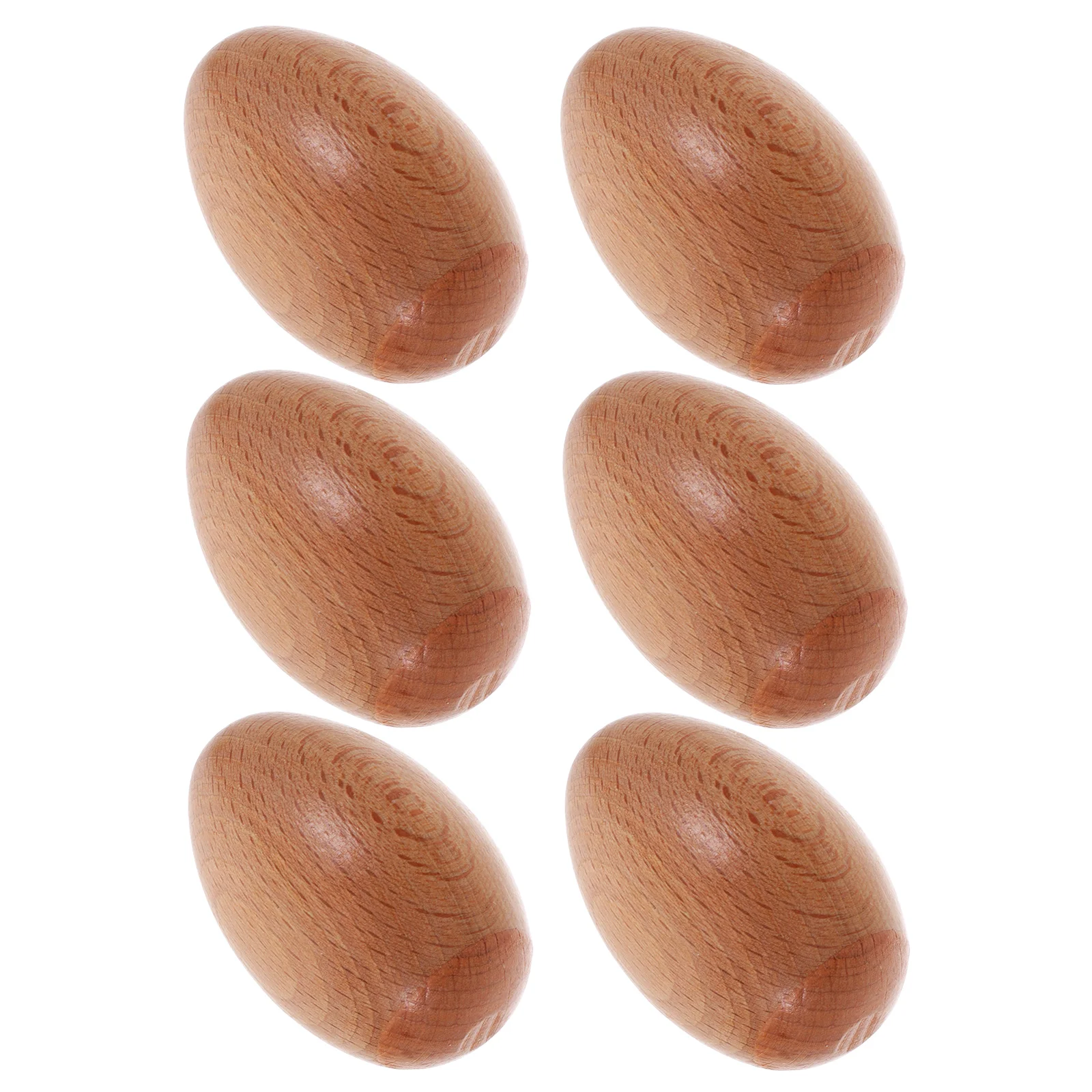 

6 Pcs Beech Wood Sand Eggs Shaker Musical Instruments for Kids Montessori Toys Wooden Maracas Grain Sound Baby Educatio