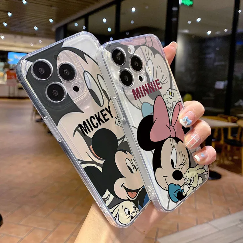 Case For Samsung Galalxy S25 S24 S23 S22 S20 S21 Plus Ultra S24 FE S25+ A55 A54 A35 5G Phone Casing Cute Mickey Minnie Mouse - náhled 2