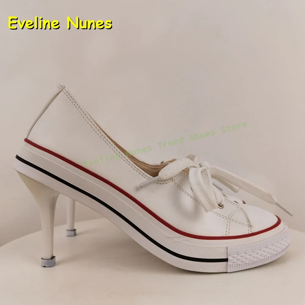 وأشار رو الكعوب رقيقة مختلط الألوان عادية الشارع نمط المرأة مضخات موضة قماش الدانتيل متابعة أحذية رياضية الضحلة 2025 الخريف أحدث #1