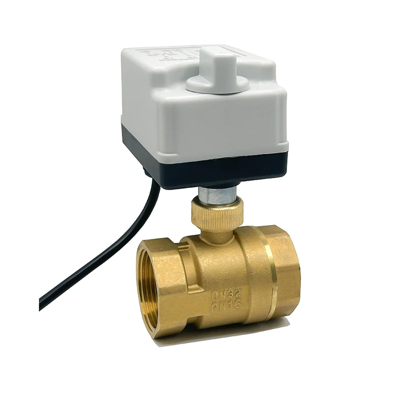 2-Wege-Messing motorisierte Kugel hahn DN15-DN50 3-Draht 2-Steuerung elektrische Aktuatoren mit manuellen Schalter 220v 12v 24v – Detail 8