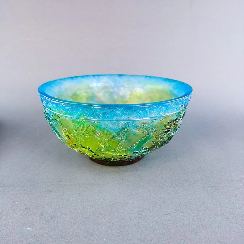 Factory direct sales ancient glazed entrance room home auspicious decoration housewarming new home gift Jiapin Jufubao bowl