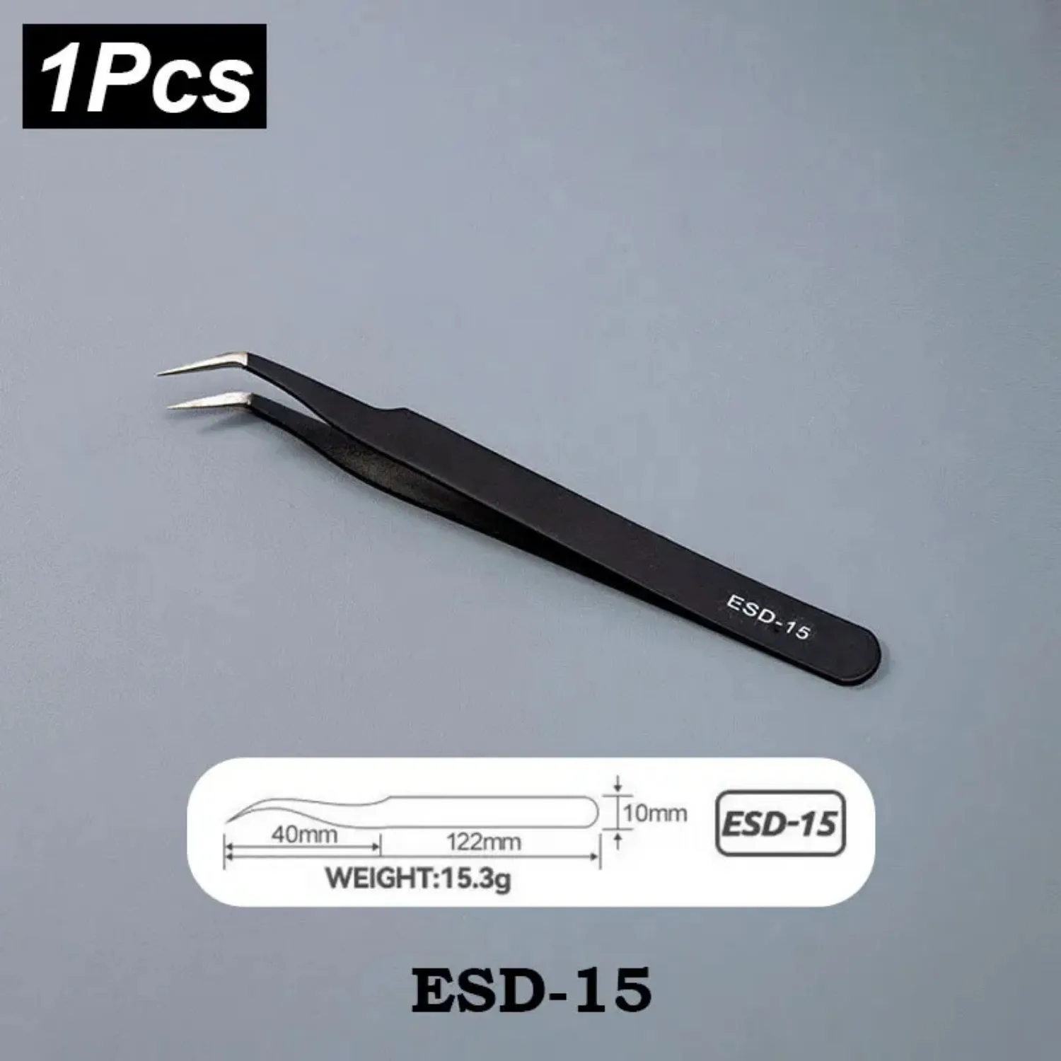 Präzisions-Langpinzette ESD Antistatische Edelstahl-Pinzette Elektronik-Reparatur Schweißwerkzeuge Nagelkunst Ziegelklammer