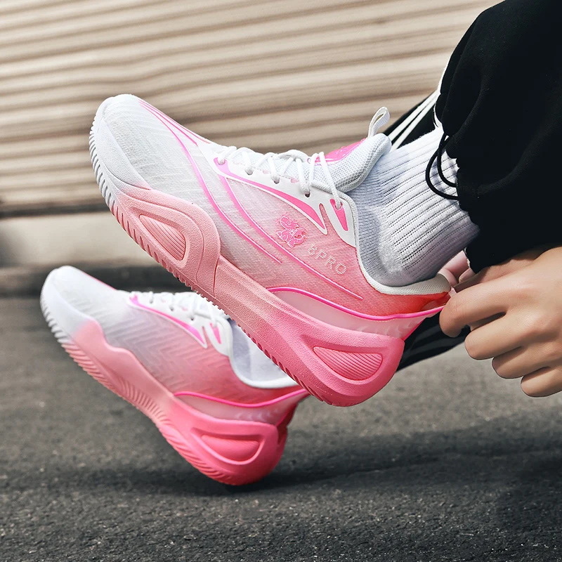 新しいバスケットボールシューズメンズ通気性快適なスニーカートレーニングスポーツバスケットボールシューズ女性のスニーカー