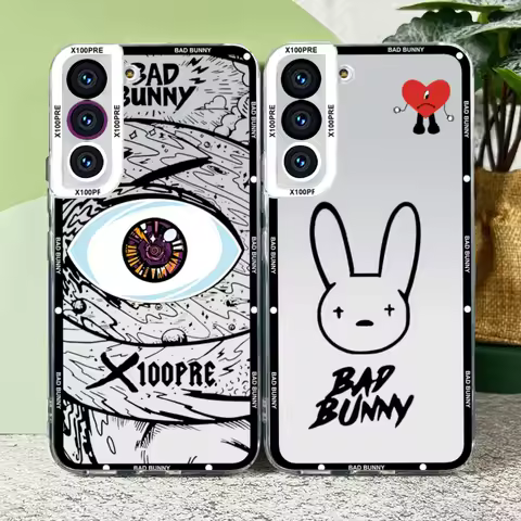 Bad Bunny X100pre Phone Case Transparent For Samsung S23 Ultra S22 S21 S20 Fe Galaxy A13 A52 A53 A32 A31 A51 A22 Cover