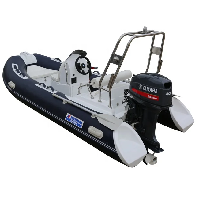 13ft 3.9m Double Model Hypalon Inflatable Boats 1.2mm Fiberglass and PVC Rib Motor Boat With Deep V Hull for Outdoor Fishing