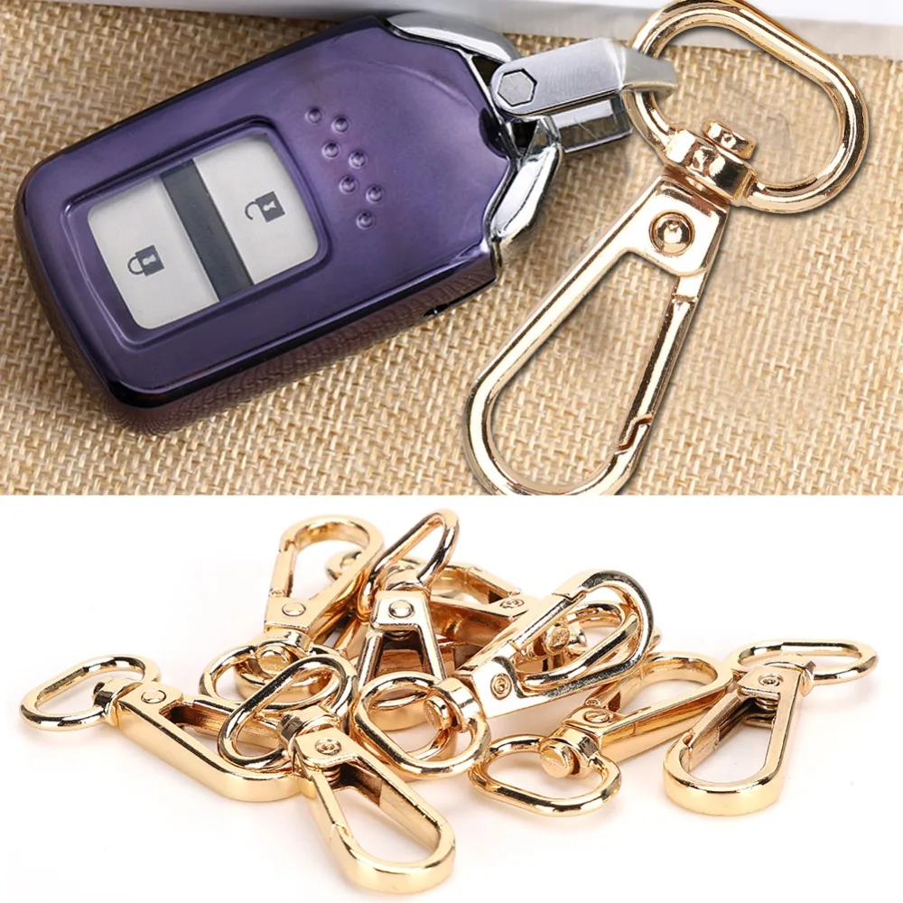 10pcs Practical 20mm Lobster Clasp Hooks Oval Ring Swivel Design Keychain Clips Trigger Snap Swivel Snap Hooks DIY Accessory