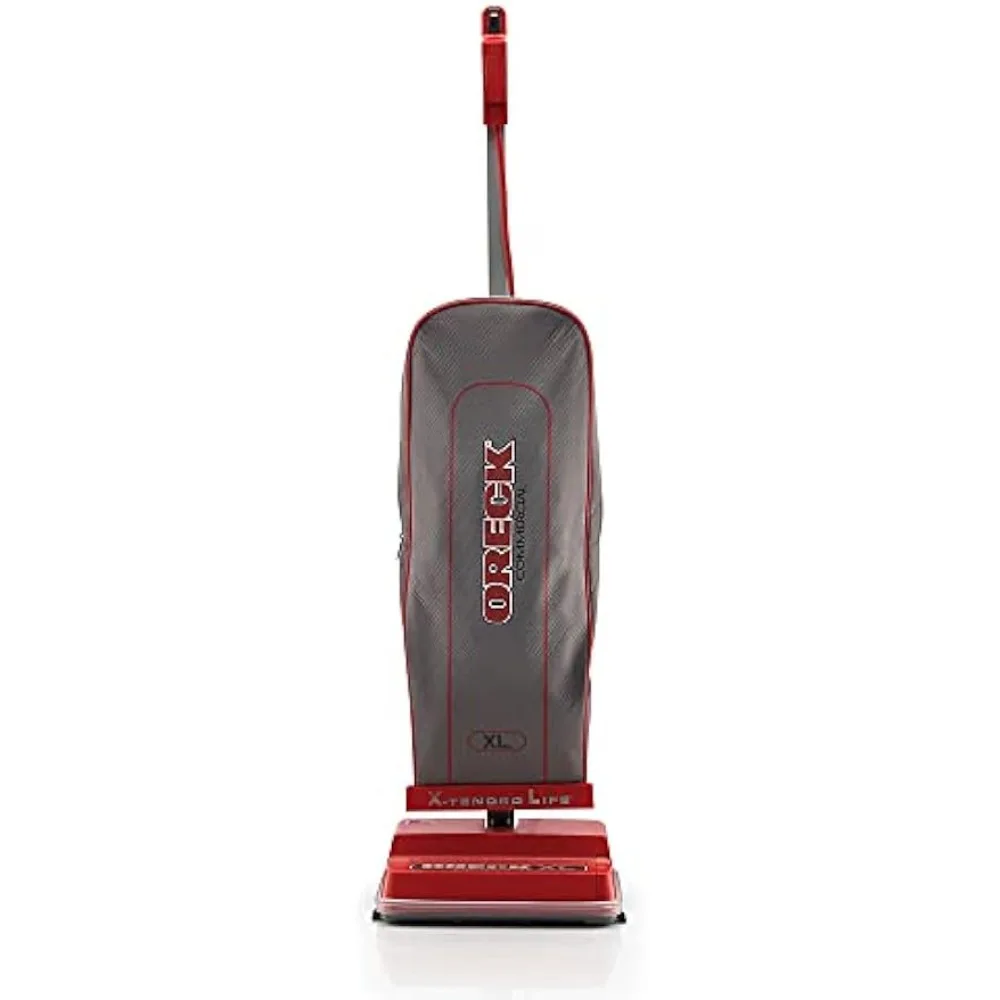 

Oreck Commercial Upright Bagged Vacuum Cleaner, Lightweight, 40ft Power Cord, U2000R1, Grey/Red