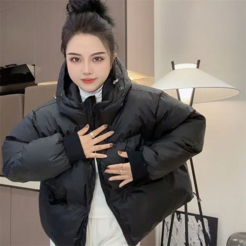 

Parkas Womens Parka Coat With Real Fur Autumn Polyester Patchwork Elastic Waistband Layered Snap-Button Stand-Collar Preppy 2025