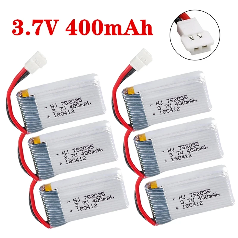 3.7v 400mah 30C用X4 H107 H31 KY101 E33C E33 U816A V252 H6C rc quadcopterドローンスペアパーツ3.7vバッテリー