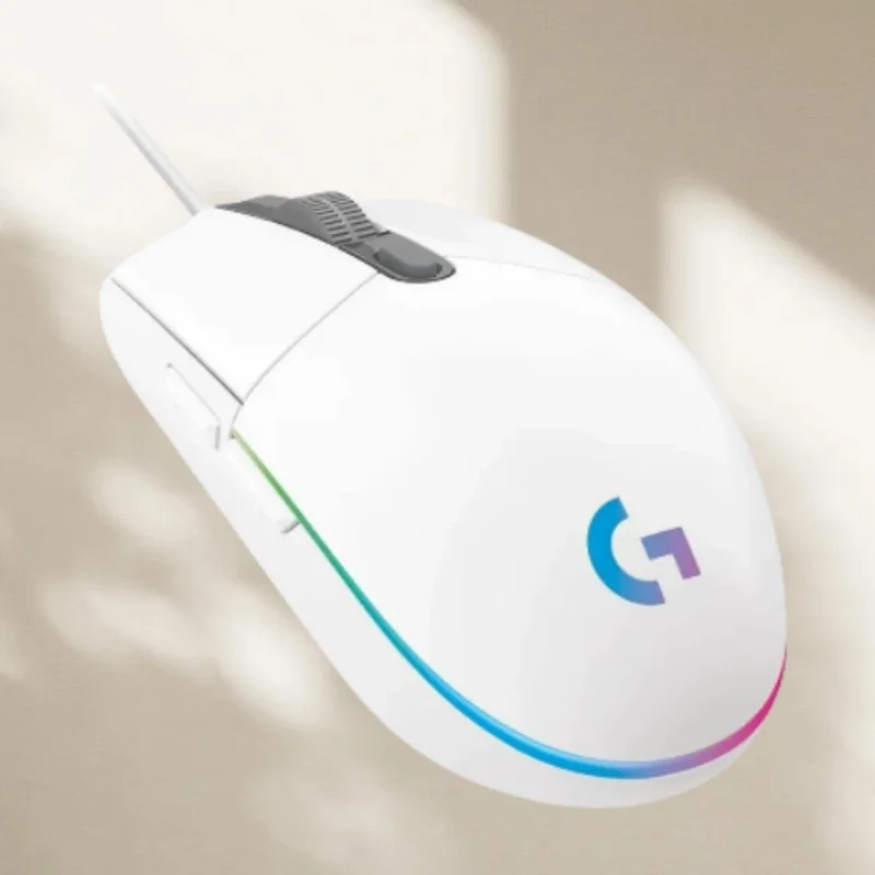 

Игровая мышь Logitech G102, эргономичная оптическая мышь, 8000 точек на дюйм, 16,8 м, цветная светодиодная мышь, 6 кнопок, проводные игровые аксессуары для ПК