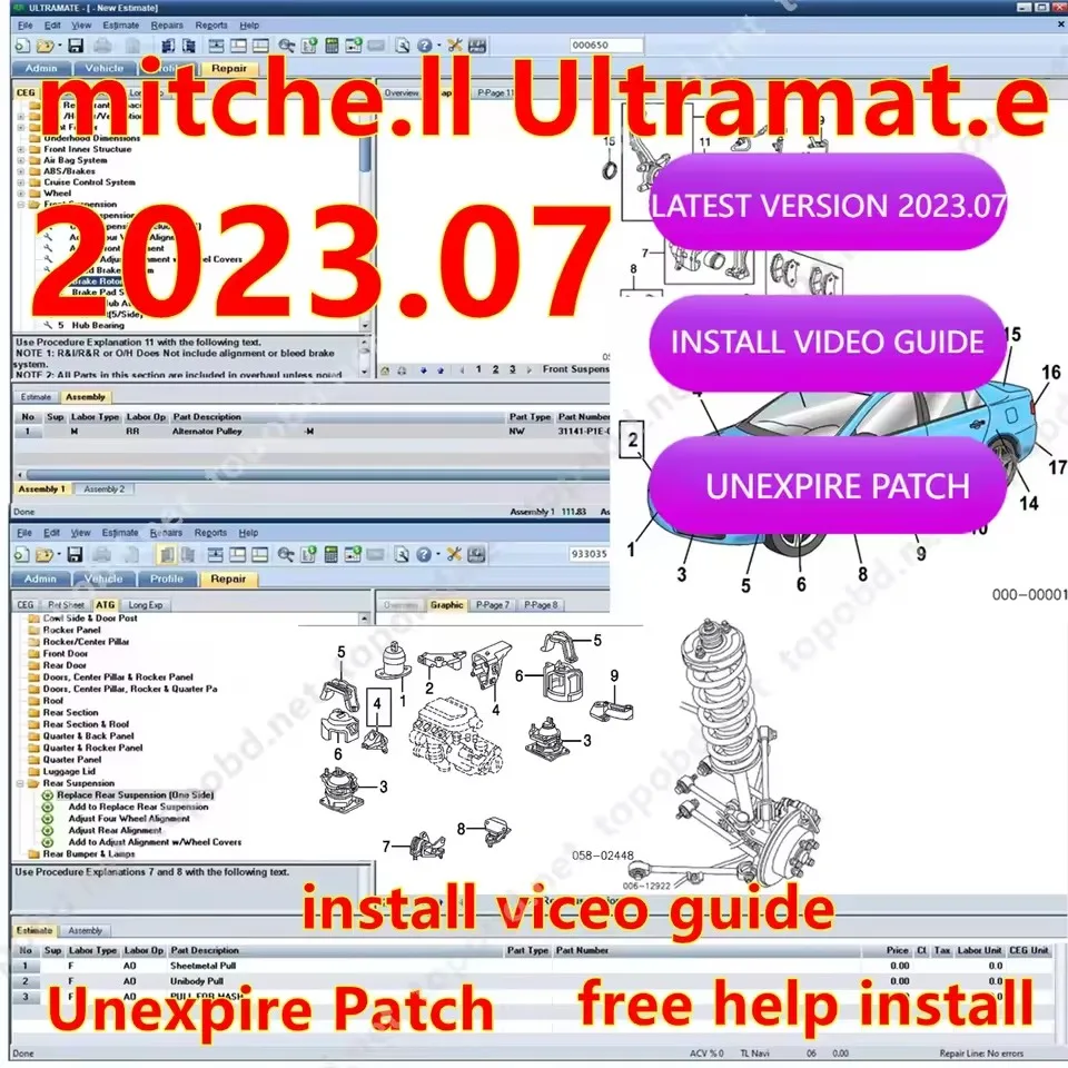 Système d'impression avancé complet MITCHel ULTRAMATE 7 + 2023.07, Patch en fer Mitchell Ultra magnésium qui ne jamais