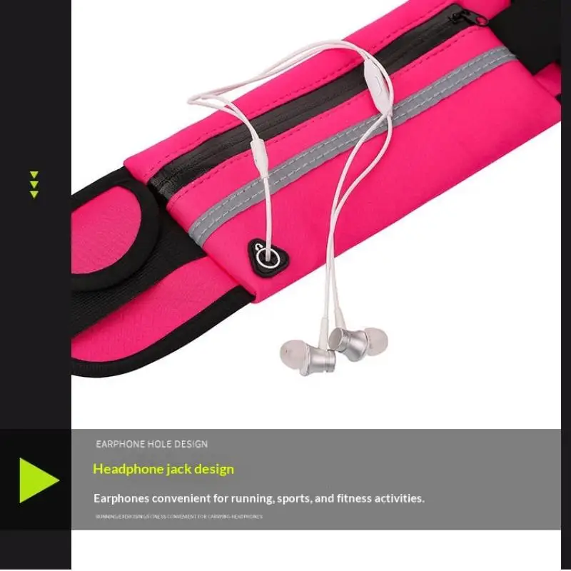 Lauf-Handytasche für die Taille, Outdoor-Fitness-Aufbewahrungstasche, Sport-Hüfttasche, Gürteltasche aus Tauchmaterial, Handytasche mit verstellbarem Riemen für Männer und Frauen – Detail 1