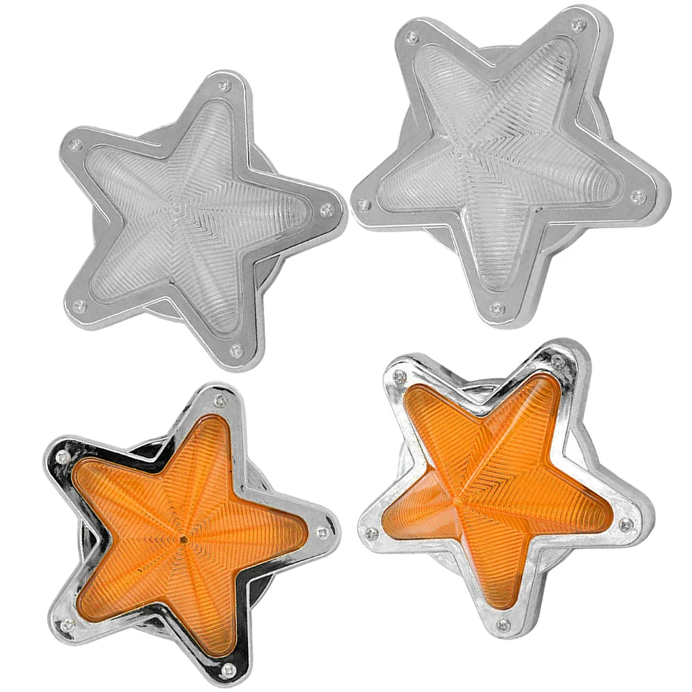 

1 шт. светодиодный боковой габаритный фонарь в форме звезды для автомобилей, фургонов, грузовиков, прицепов 12-24В, светодиодный боковой сигнальный фонарь в форме звезды