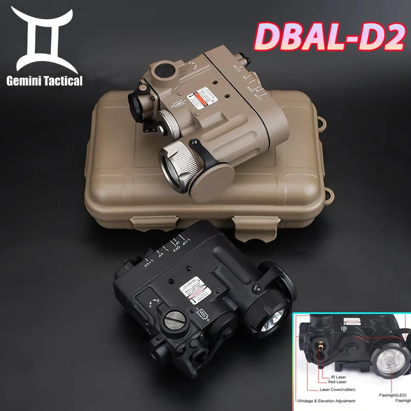 

WADSN Tactical DBAL-D2 IR Laser Pointer Red Dot Laser White Light IR Multifunction DBAL MKII Laser Pointer Airsoft Weapon Lights