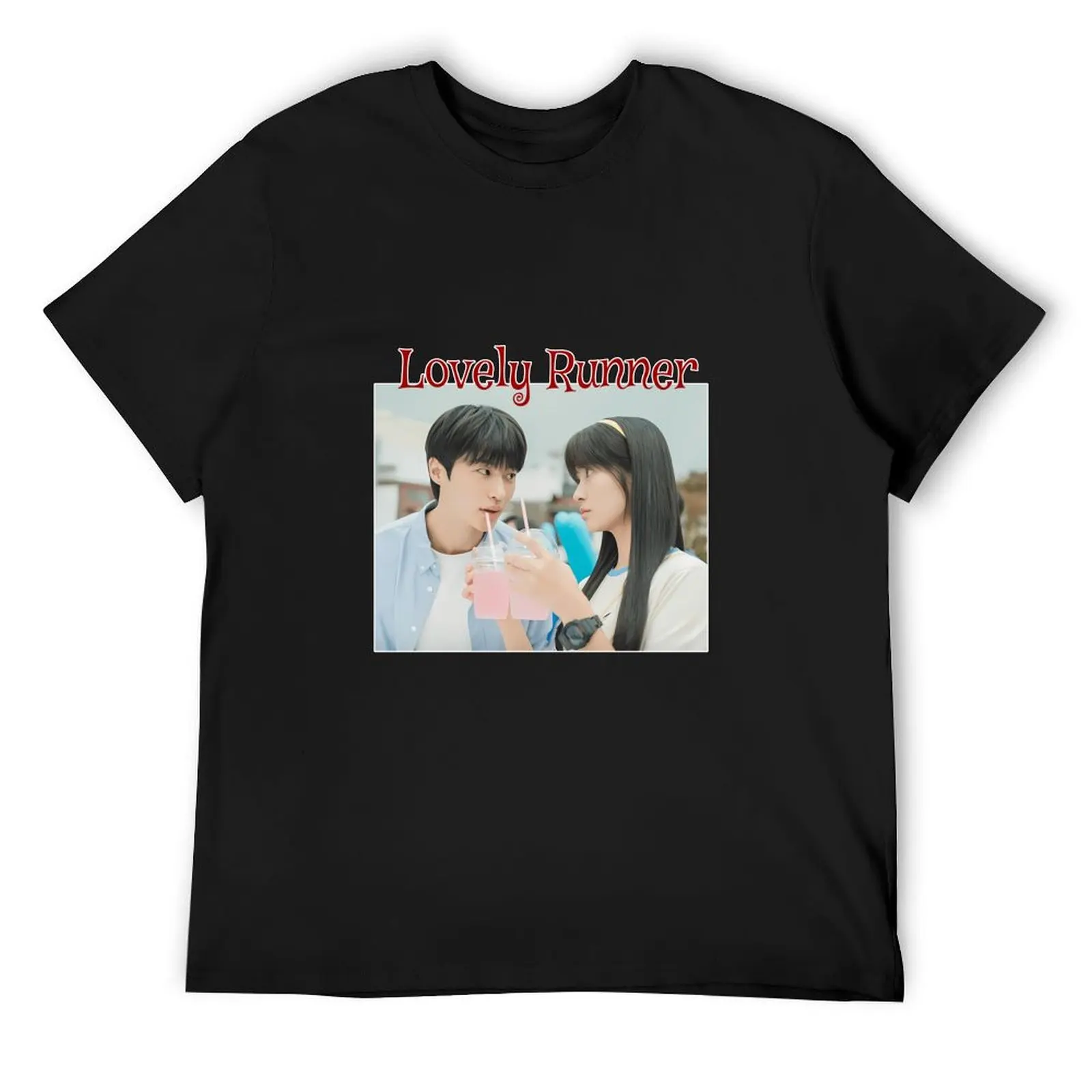 

Lovely Runner Minimalist Kdrama (2024) T-Shirt topping blue archive designer shirts men workout shirt