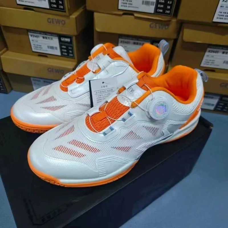 

Original Brand Unisex Quick Lacing Indoor Court Shoe Professional Table Tennis Shoe Comfortable Breath Badminton Gym Shoe 36-45
