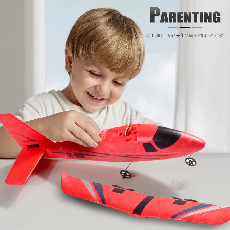 RC Plane 2.4GHz Remote Control Aircraft Glider Flying Model Assembly Training 2 Channel Cessna Airplane Children's Electric Toys