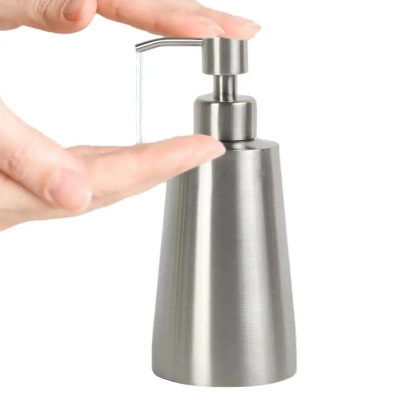 Pump Bottle Dispenser Stainless Steel Shampoo Containers 350ml Empty Lotion Pump Bottle For Shampoo Lotions Creams Massage Oil