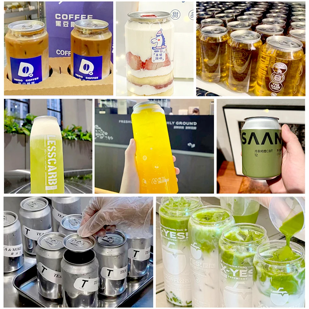 Smoothie Popular Can Sealer Automatic Plastic Cans Sealing Machine